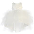 Baby Girls Ivory Hi-Low Multi Level Ruffle Tutu Flower Girl Dress 6-24M - SophiasStyle.com